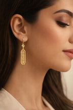 Majestic Long Filigree Bar Earrings