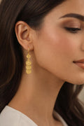 Triple Lira Coin Dangle Earrings
