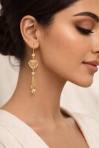 Cascading Heart Charm Dangle Earrings