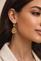 Classic Teardrop Rose Drop Earrings