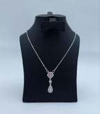 Pink Radiance Teardrop Necklace