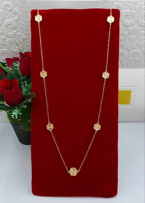 Geometric Sunburst Gold-Tone Long Necklace