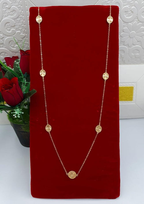 Geometric Hexagon Gold-Tone Long Station Necklace