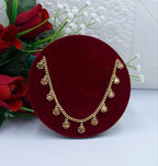 Geometric Hexagon Charm Necklace (Gold Curb Chain)