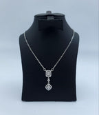 Geometric Diamond-Illusion Drop Necklace