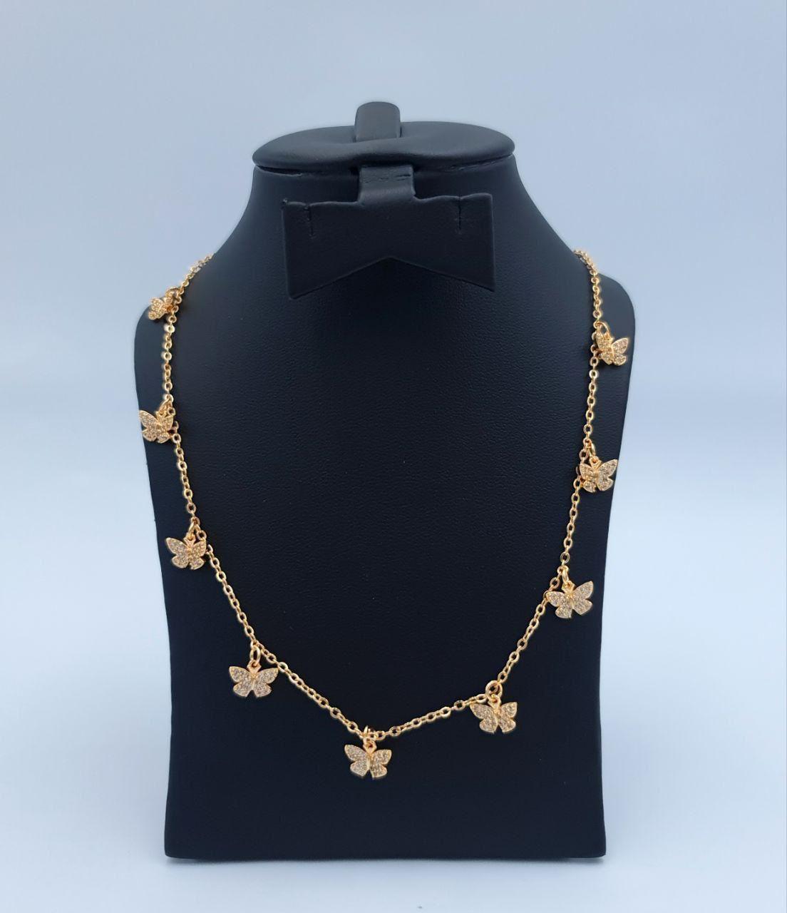 Sparkling Crystal Butterfly Charm Necklace