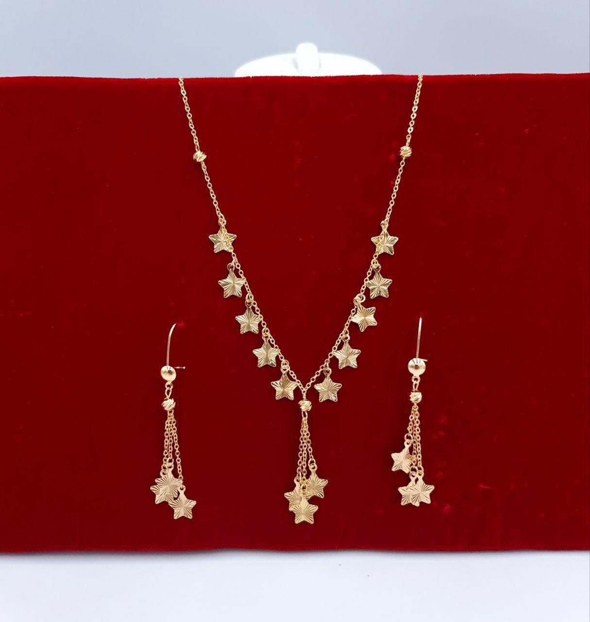 Radiant Celestial Star Charm Gold-Tone Set
