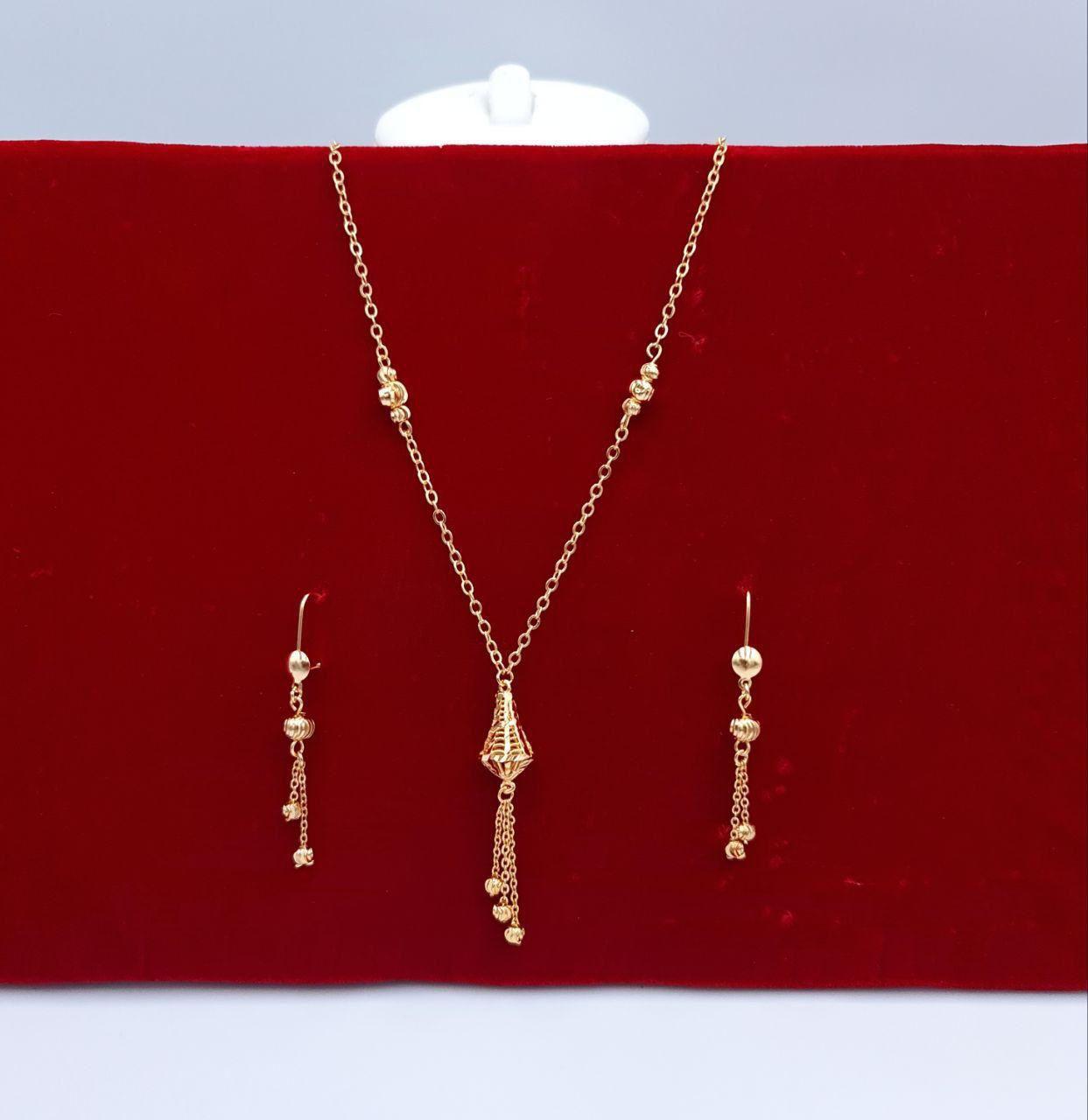 Royal Filigree Lantern Drop Gold-Tone Set (Necklace & Earrings)
