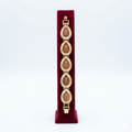 Elegant Teardrop Floral Medallion Gold-Tone Bracelet