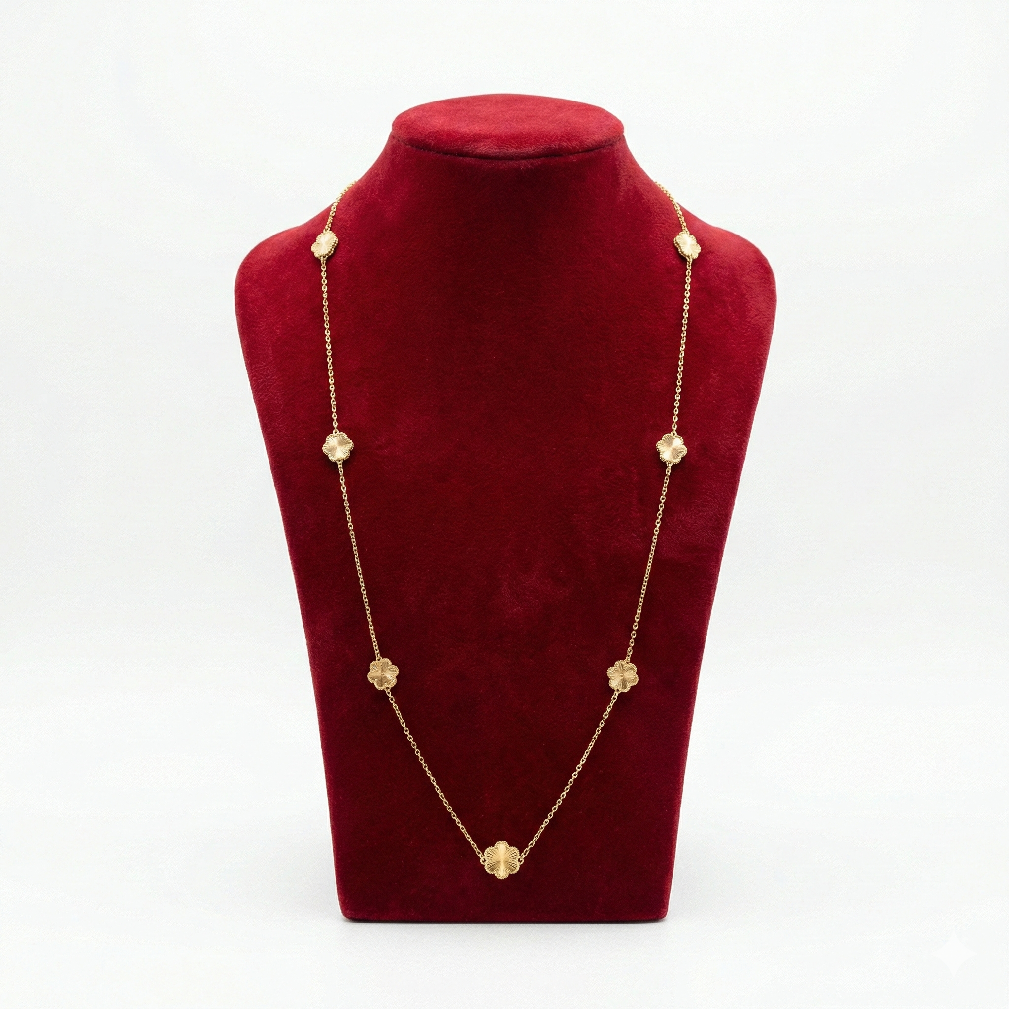 Royal Golden Sunburst Flower Layering Necklace