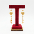 Cascading Heart Charm Dangle Earrings