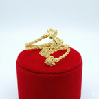 Royal Golden Heart Wrap Bangle