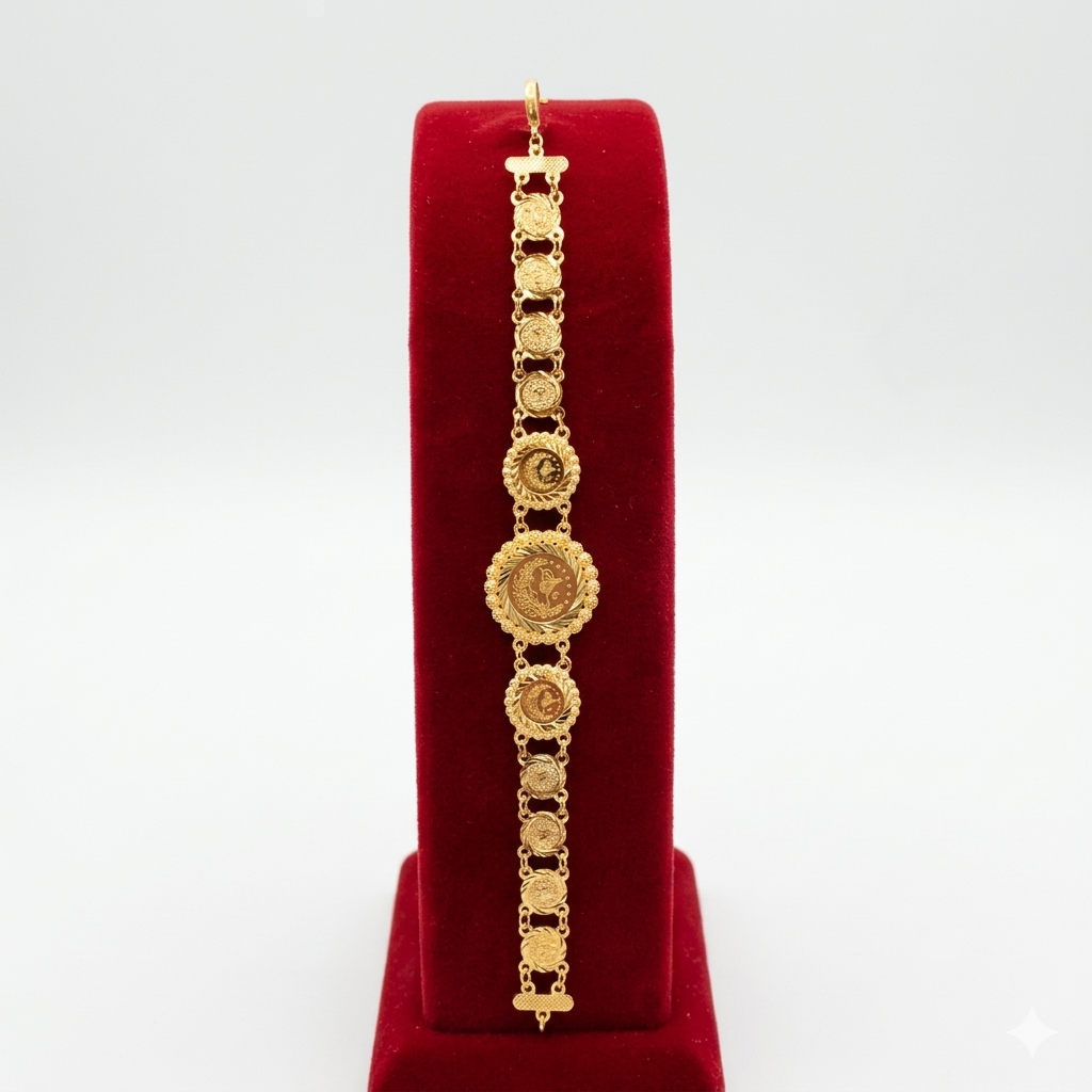 Authentic Lira Coin Gold-Tone Bracelet