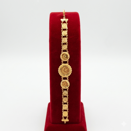 Authentic Lira Coin Gold-Tone Bracelet