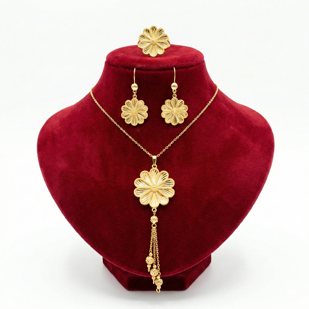 Royal Golden Daisy Tassel 3-Piece Set