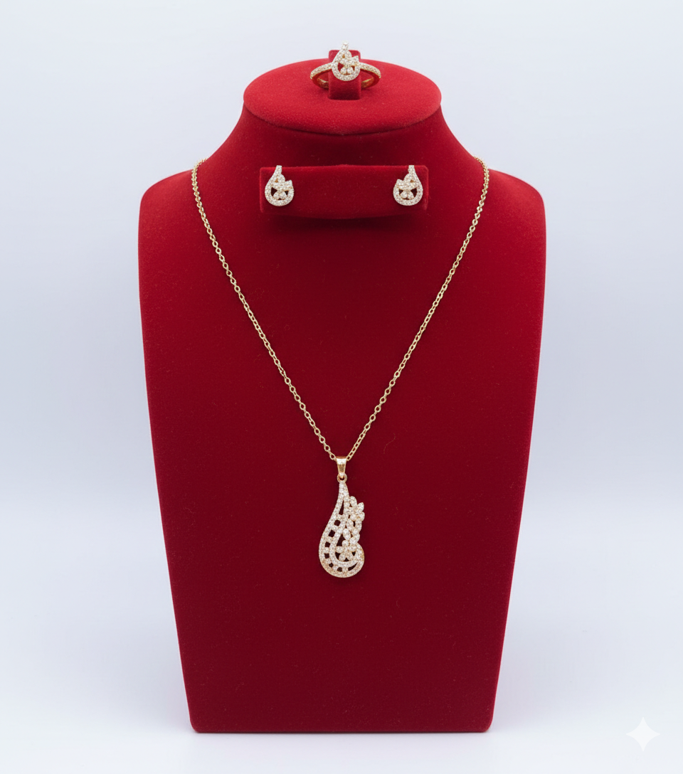 Teardrop Filigree Jewelry Set