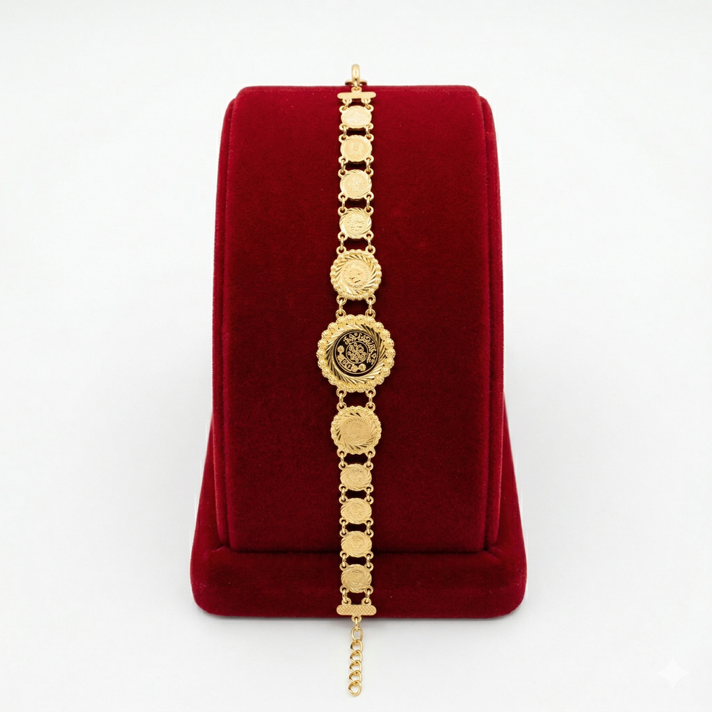 Authentic Lira Coin Gold-Tone Bracelet