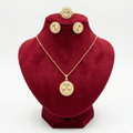 Royal Round Sunburst Crystal Halo 3-Piece Set