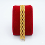 Elegant Khaleeji Gold-Alternative Medallion & Wheat Bracelets