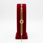 Geometric Floral Khaleeji Gold-Tone Bracelet