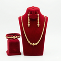 Royal Textured Gold Beaded 3-Piece Set