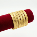 Royal Wave Texture Gold Bangle