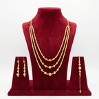 Royal Golden 3-Tier Beaded 3-Piece Set