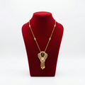 Royal Fan-Shaped Rose Filigree Long Necklace