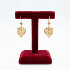Classic Heart Rose Drop Earrings