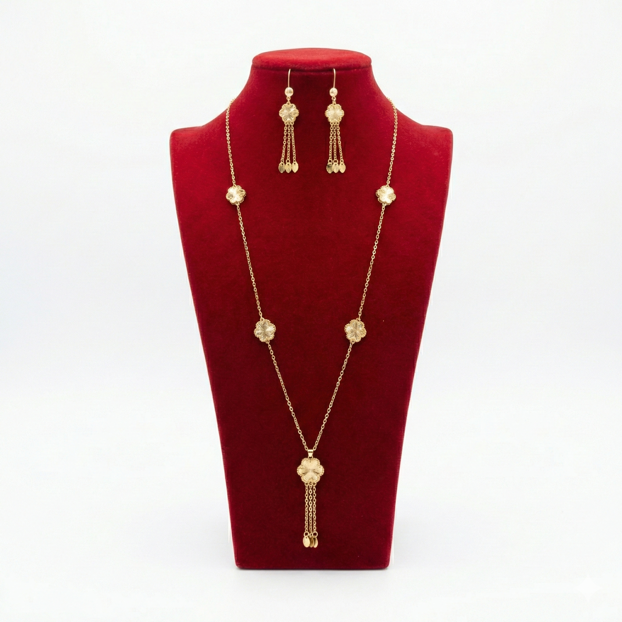 Royal Golden Sunburst Flower Long Station Set