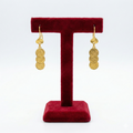 Triple Lira Coin Dangle Earrings