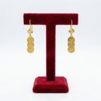 Triple Lira Coin Dangle Earrings