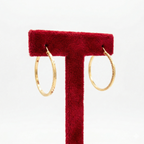 Royal Golden Oval Hoop Earrings