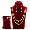 Royal Golden 2-Tier Beaded 3-Piece Set