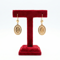 Classic Oval Rose Medallion Earrings