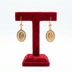 Classic Oval Rose Medallion Earrings