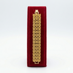 Statement Wide Woven Khaleeji Gold-Tone Bracelet