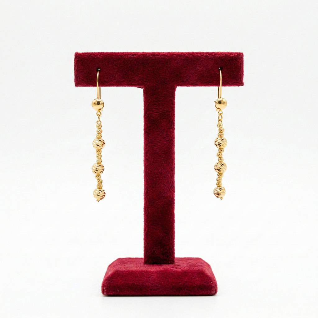 Royal Golden Dorce Linear Drop Earrings