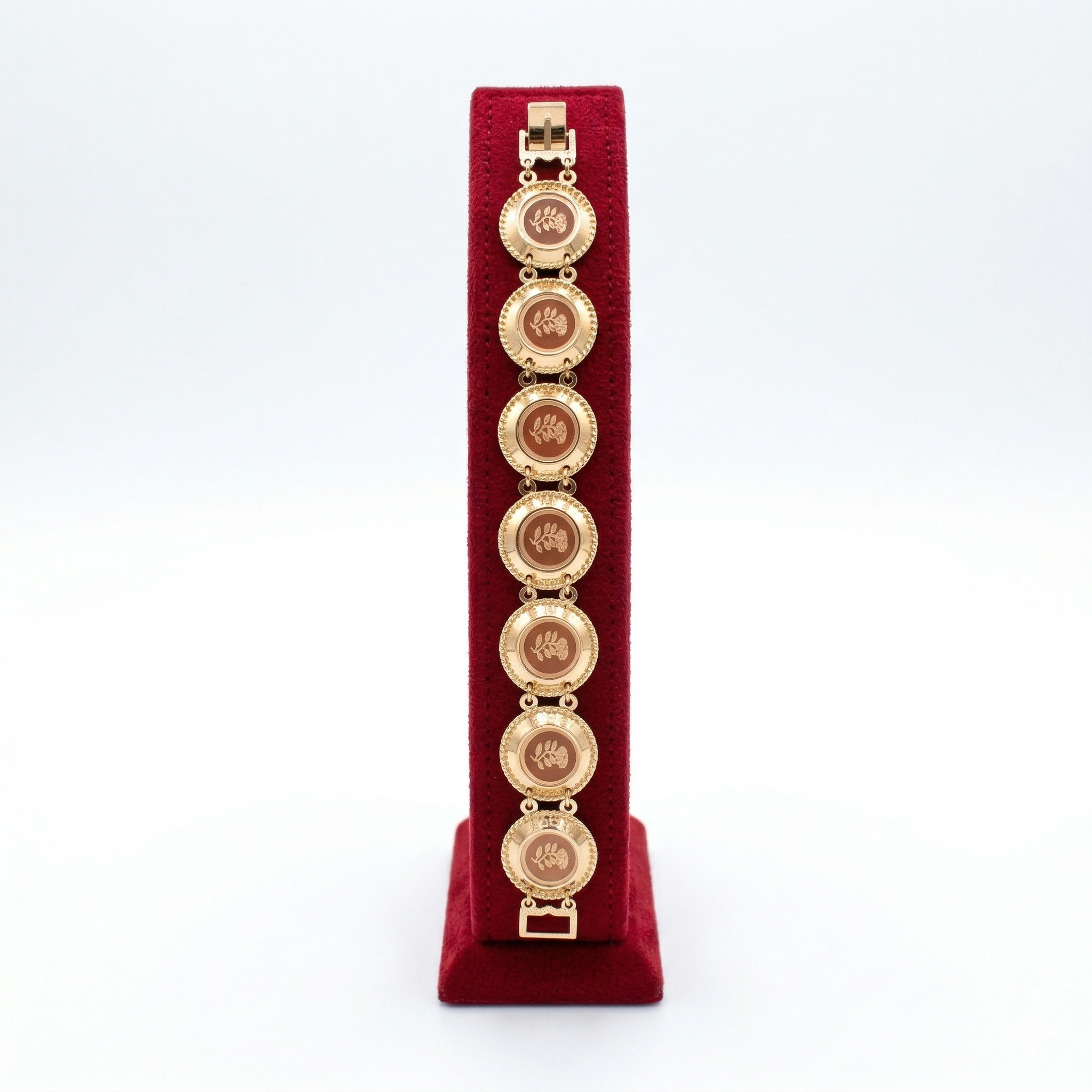Classic Floral Medallion Gold-Tone Bracelet
