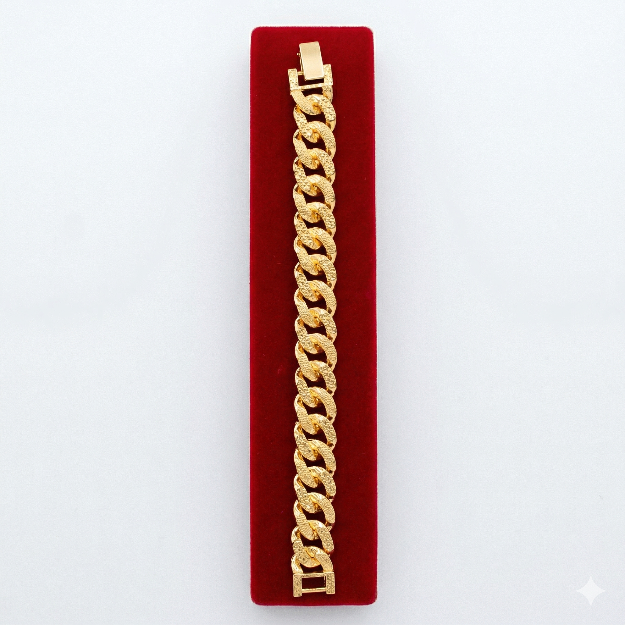 Luxurious Khaleeji Textured Gold-Tone Bracelet