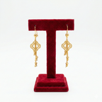 Woven Filigree Diamond Dangle Earrings