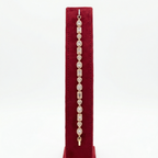 Dazzling Geometric Crystal Halo Gold-Tone Bracelet