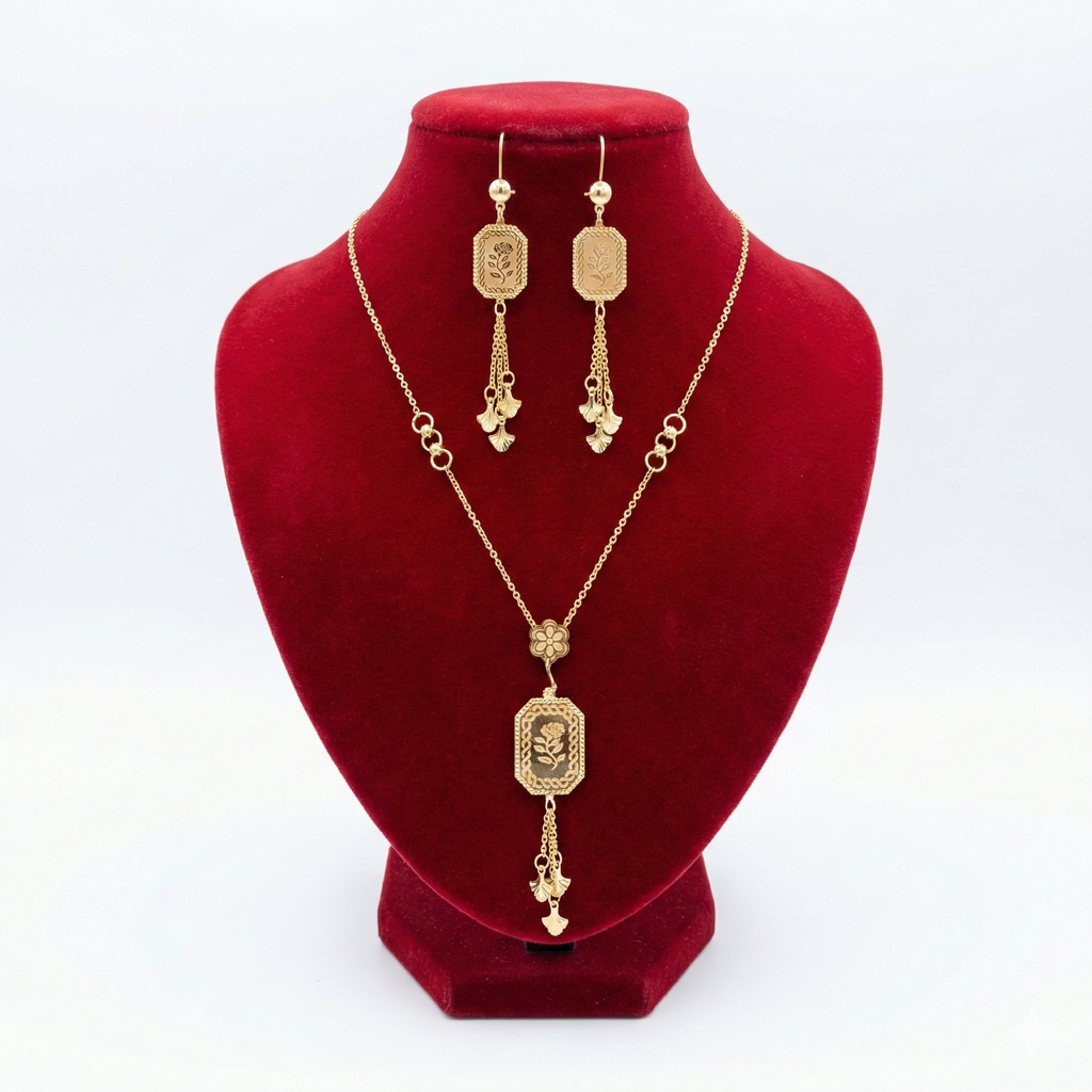 Royal Octagonal Rose & Flower Tassel Set
