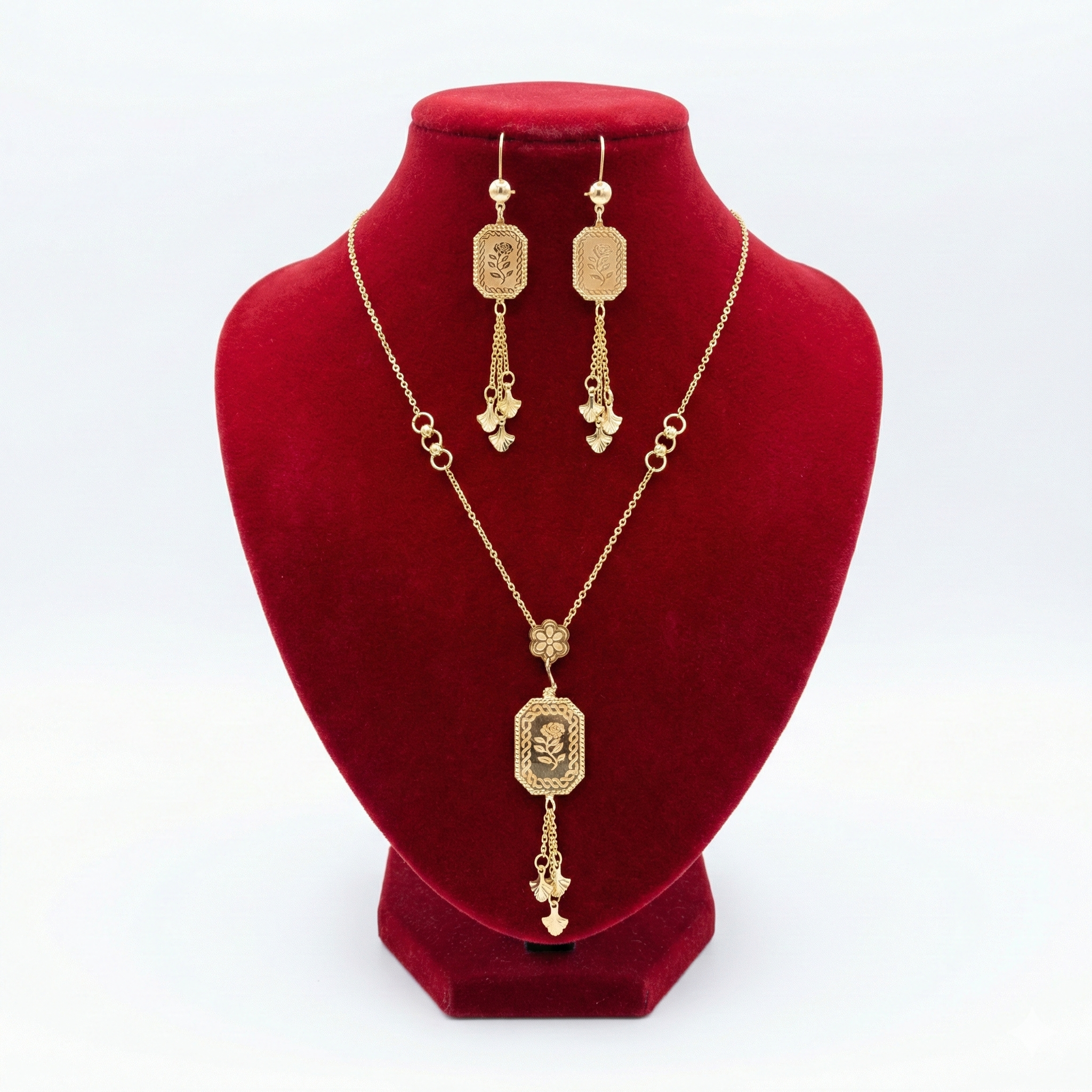 Royal Octagonal Rose & Flower Tassel Set