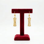 Rectangular Filigree Scroll Earrings