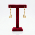 Geometric Filigree Triangle Drop Earrings