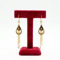 Elegant Teardrop Tassel Gold Earrings