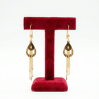 Elegant Teardrop Tassel Gold Earrings