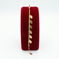Playful Beaded Floral Charm Gold-Tone Bracelet