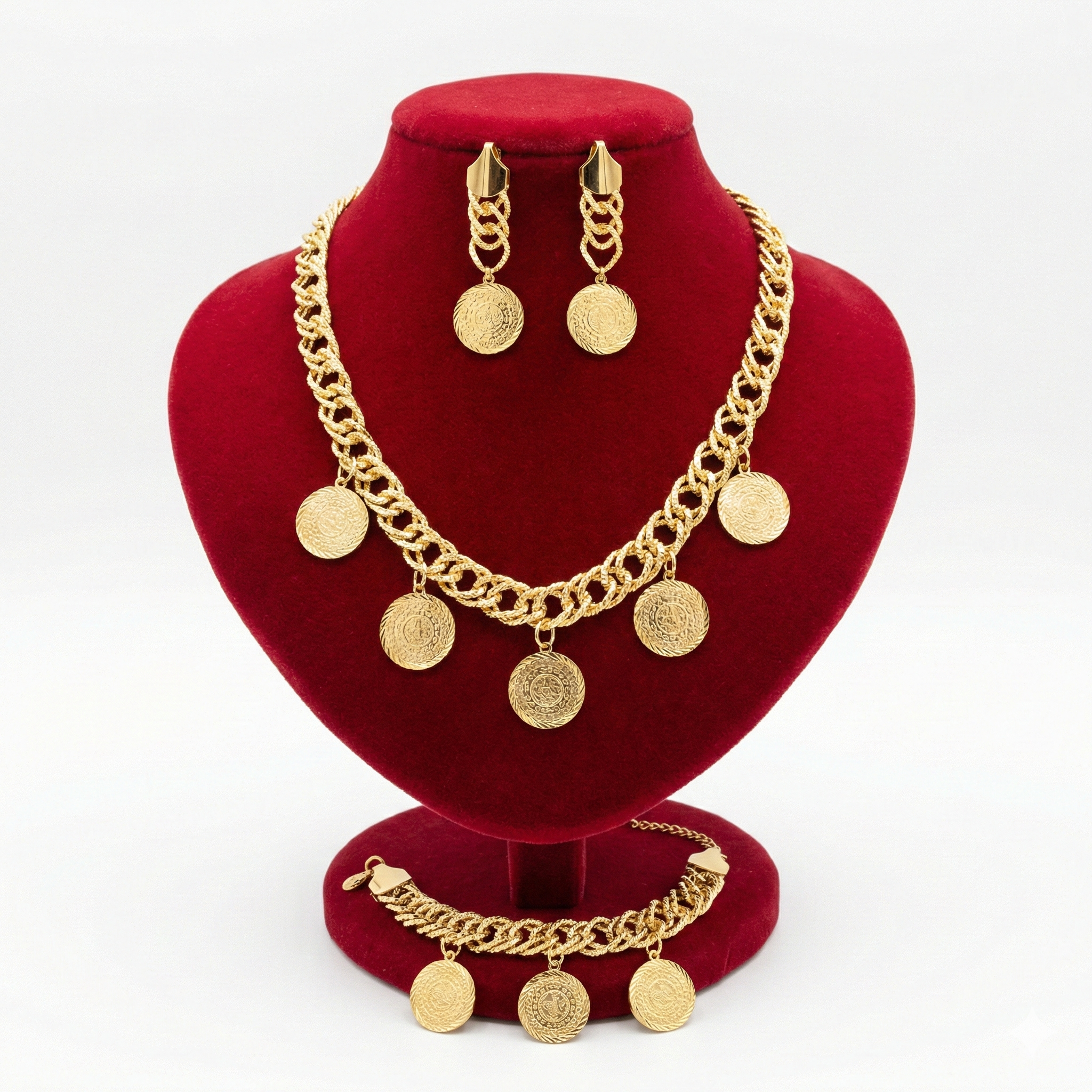 Royal Golden Woven Coin 3-Piece Set